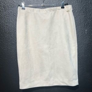T Tahari Faux Suede Pencil Skirt